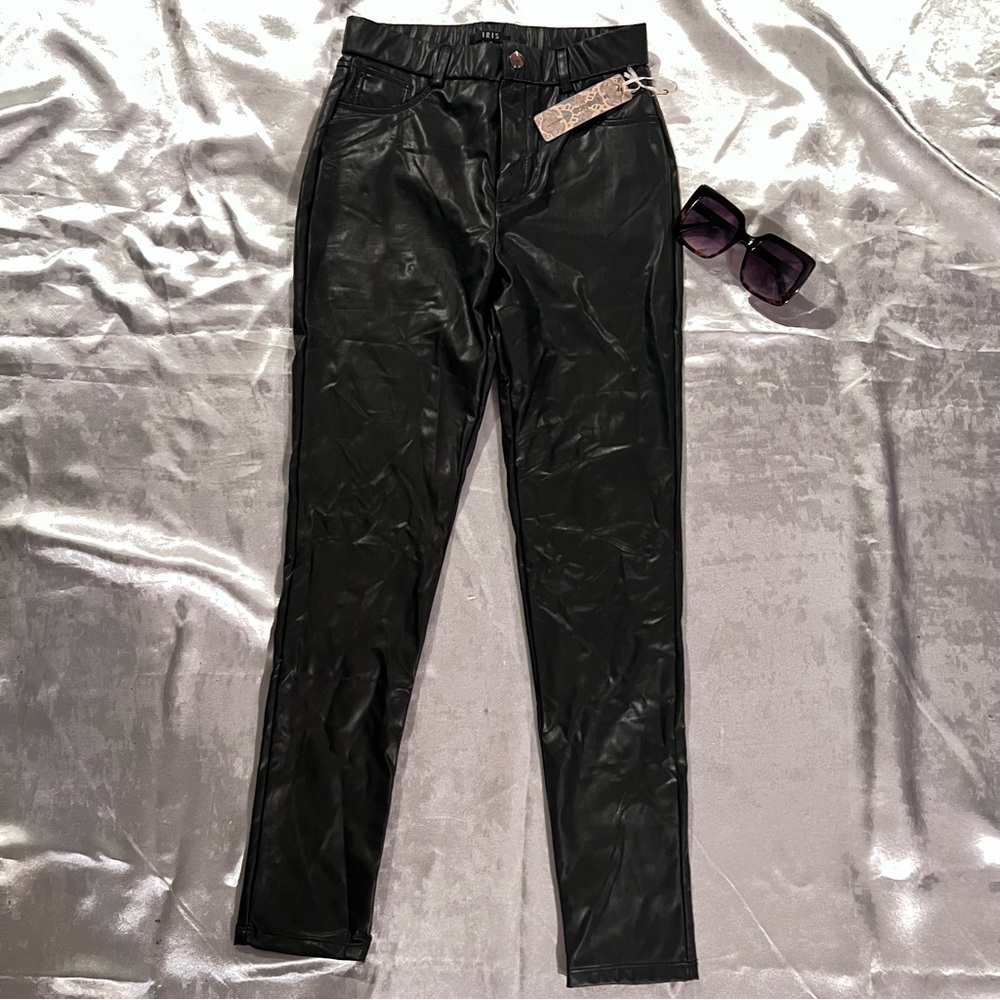 Black Faux Leather Pants